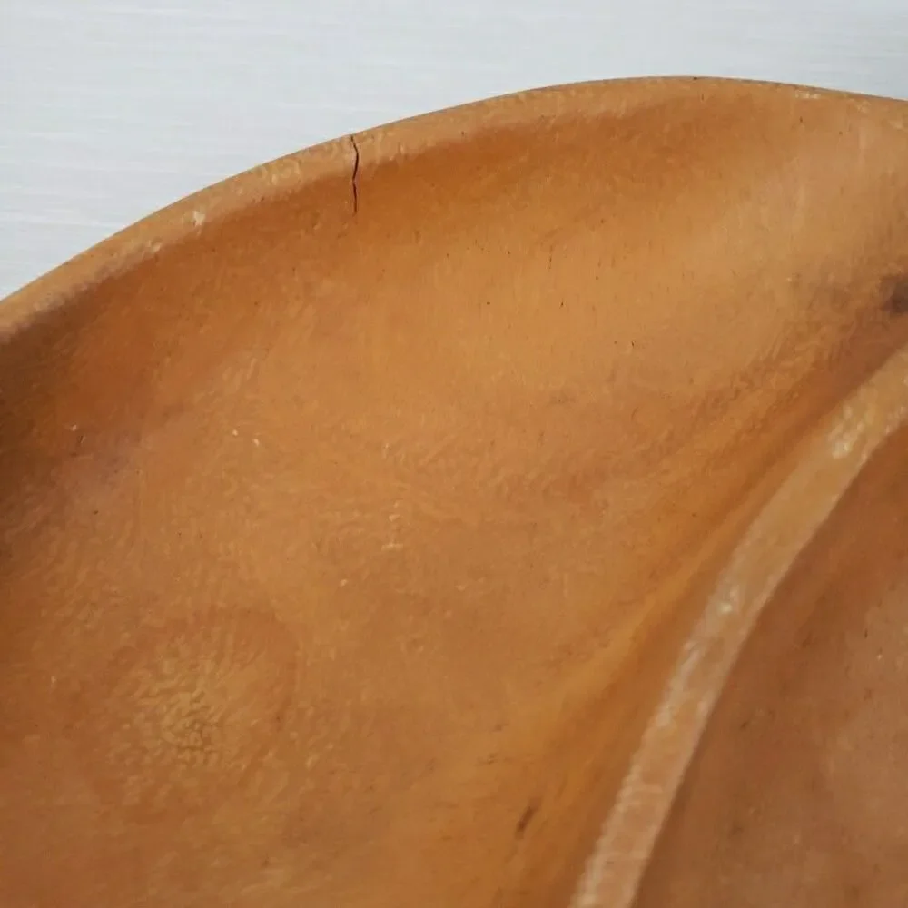 VTG Leilani Monkey Pod Wood Leaf Tray Hollywood Regency MCM Tiki Farmhouse